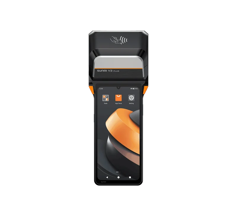 SUNMI V3 PLUS – Android POS with Dual Printer & Scanner | 4GB+64GB, 4G, NFC