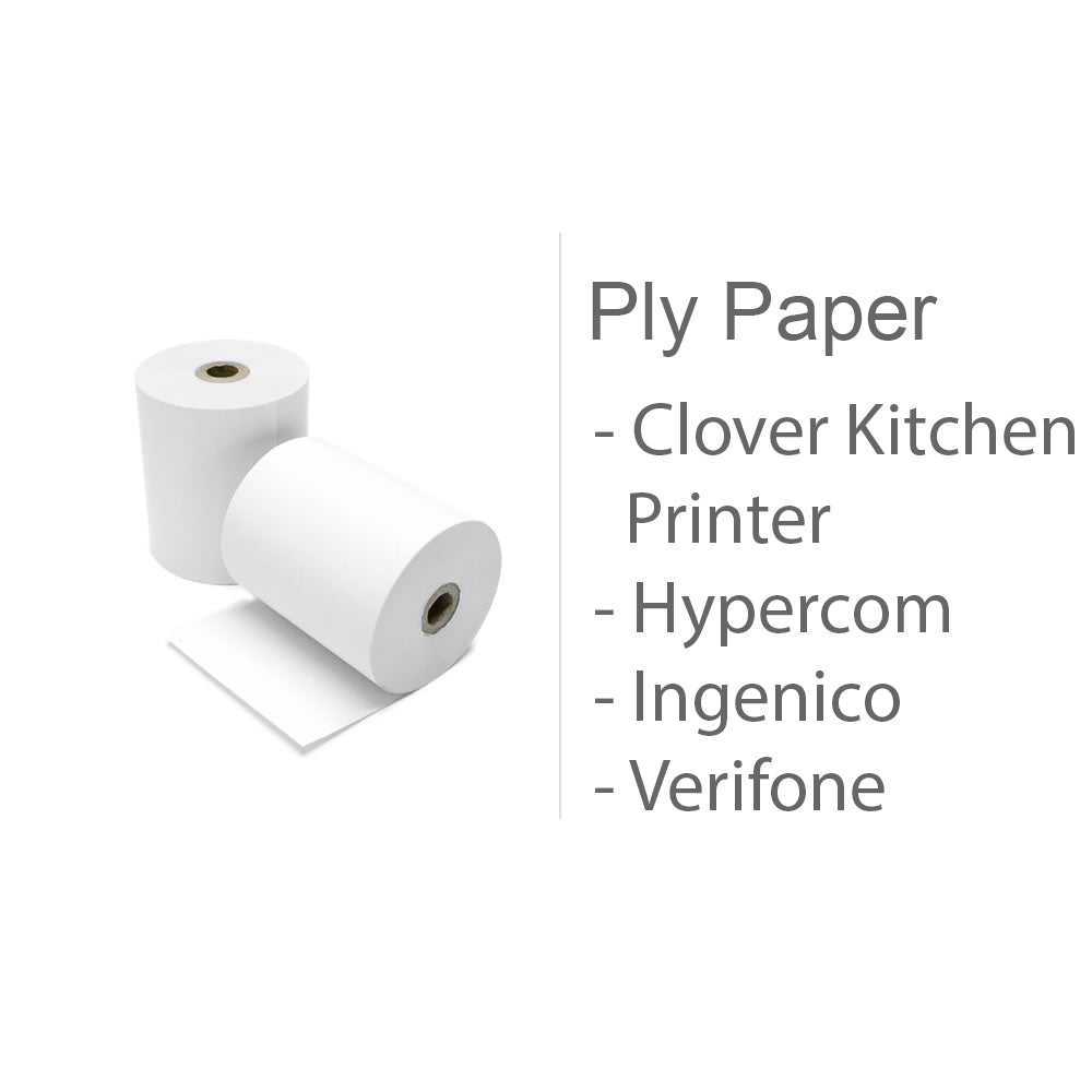 50 Rolls 2 Ply Paper 3"W X 90'L